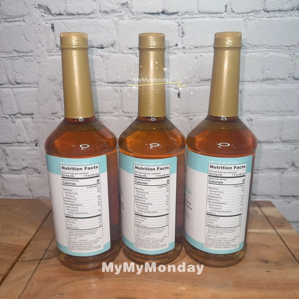 Martha Stewart Vanilla Sugar Free Drink Syrup Set of 3 - Picture 2 of 3